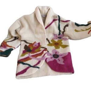 Vintage Segue Wool Blend Knit Chunky Cardigan Sweater Sz M‎